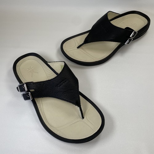Kuru Suomi Womens Sz 7 Black Casual Comfort Slipper Flip Flop Thong Sandals EUC | eBay