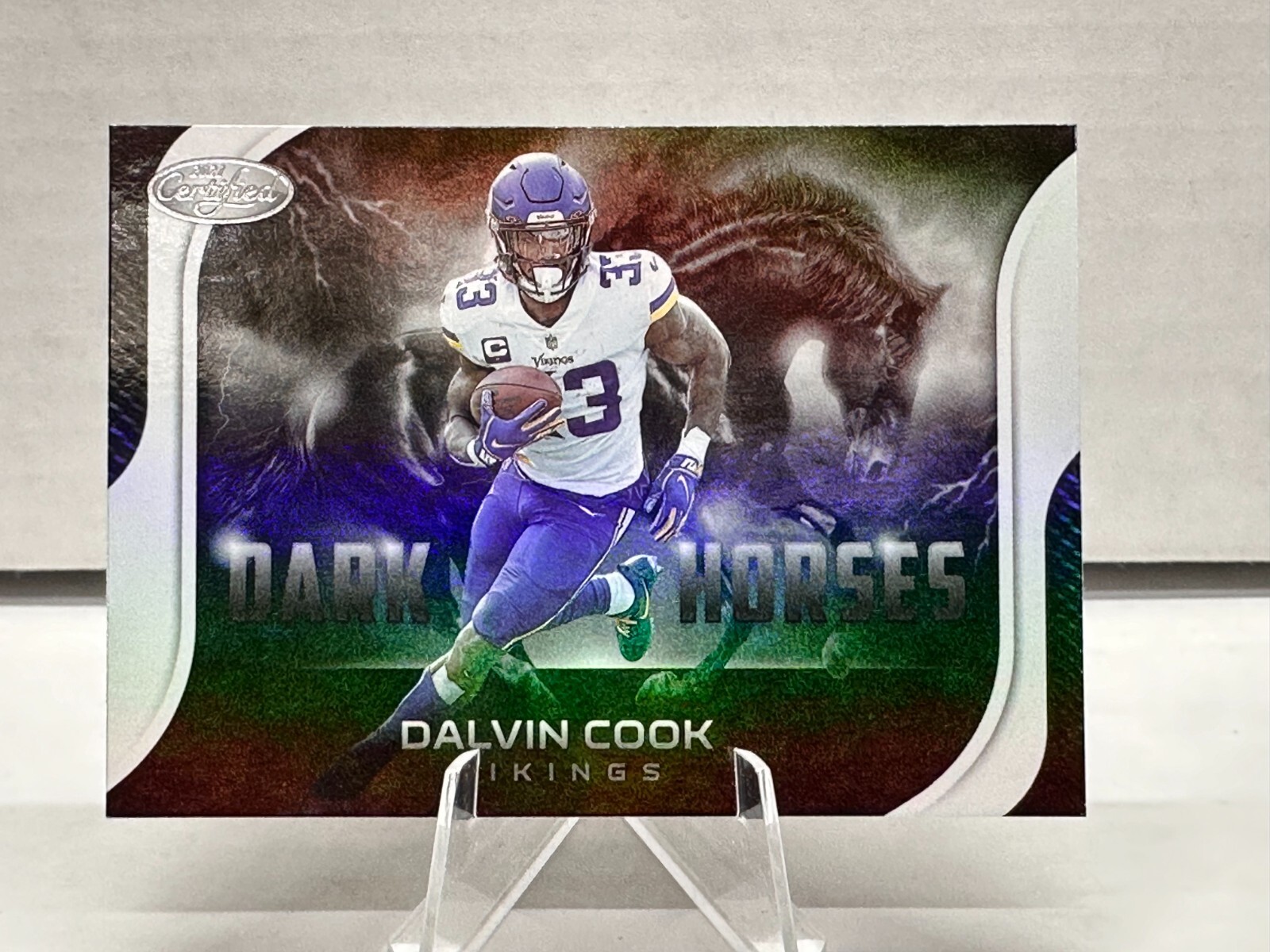 2021 Panini Certified Dark Horses Football #DH-8 Dalvin Cook Minnesota Vikings