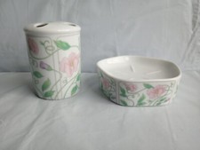 Vintage Bathroom Set 2PC Designed- Exclusively Designed by Andre Richard- Floral