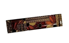 EUC Vintage Art Deco Enameled Copper Color Flowers Pin Bar Brooch Metallic