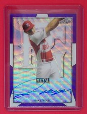 2019 Leaf Metal Perfect Game Jake Vogel 4/8 All-American Autographs Wave Purple
