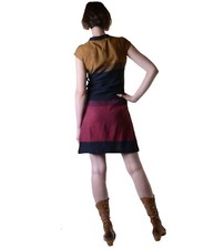 Robe à langer Tibet mini robe tunique hippie Goa robe d'été multicolore