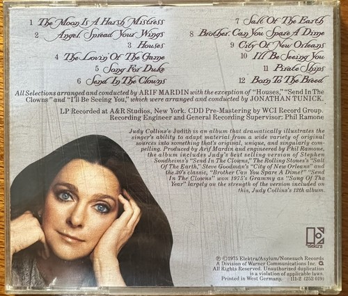 Judy Collins, Judith, en muy buen estado, CD - Imagen 4 de 4