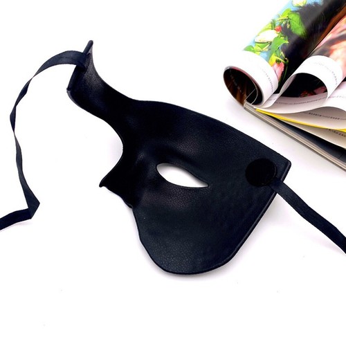 SN-C2-2 Phantom Mens Womens Masquerade Mardi Gras Venetian Costume Mask BLACK - Picture 7 of 11