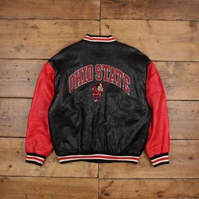 Vintage Steve & Barry's Varsity Jacket M Bomber Ohio State Black