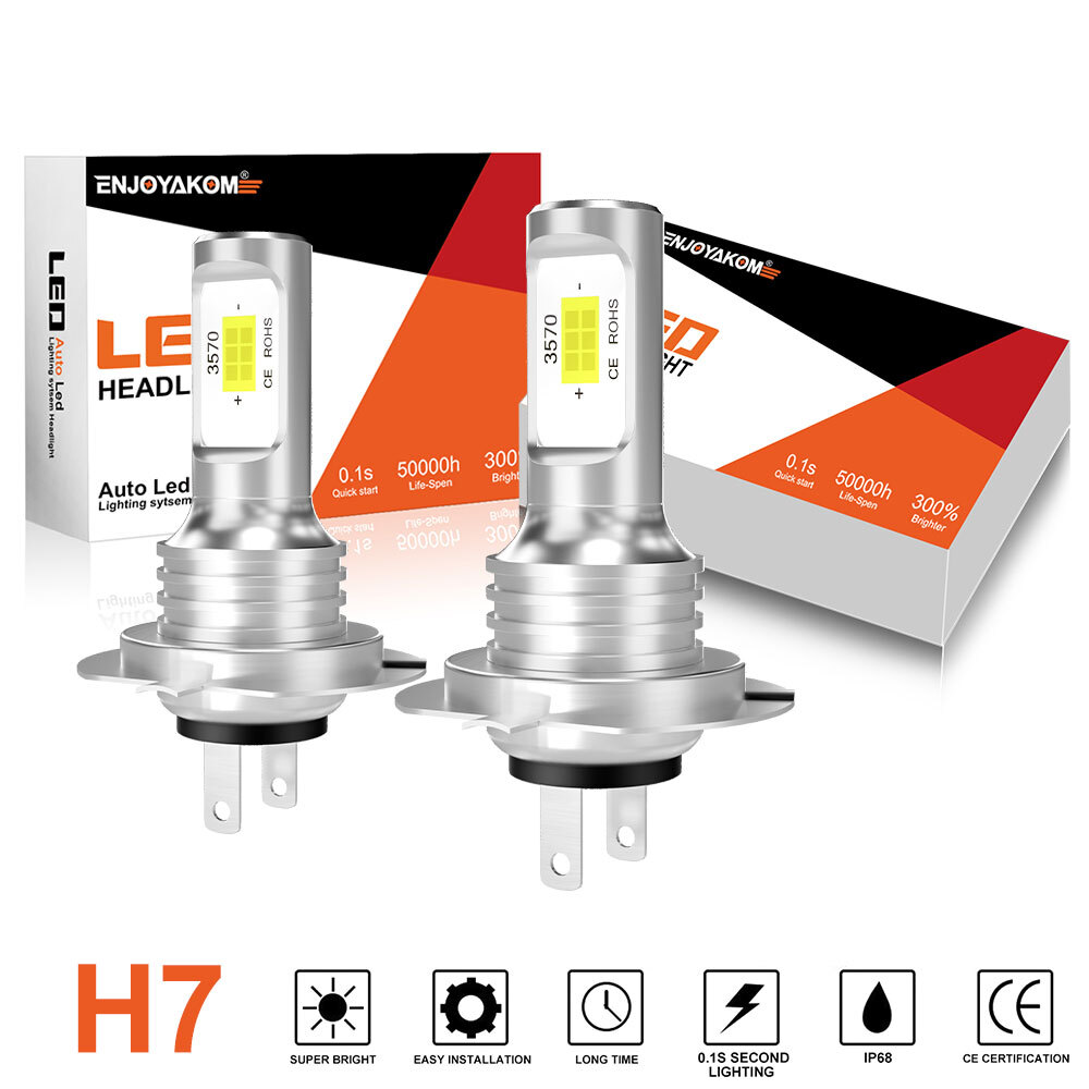 For Vauxhall Corsa E 2014-2016 - 2x H7 LED Headlight Bulbs Kit Dipped/Low BEAM