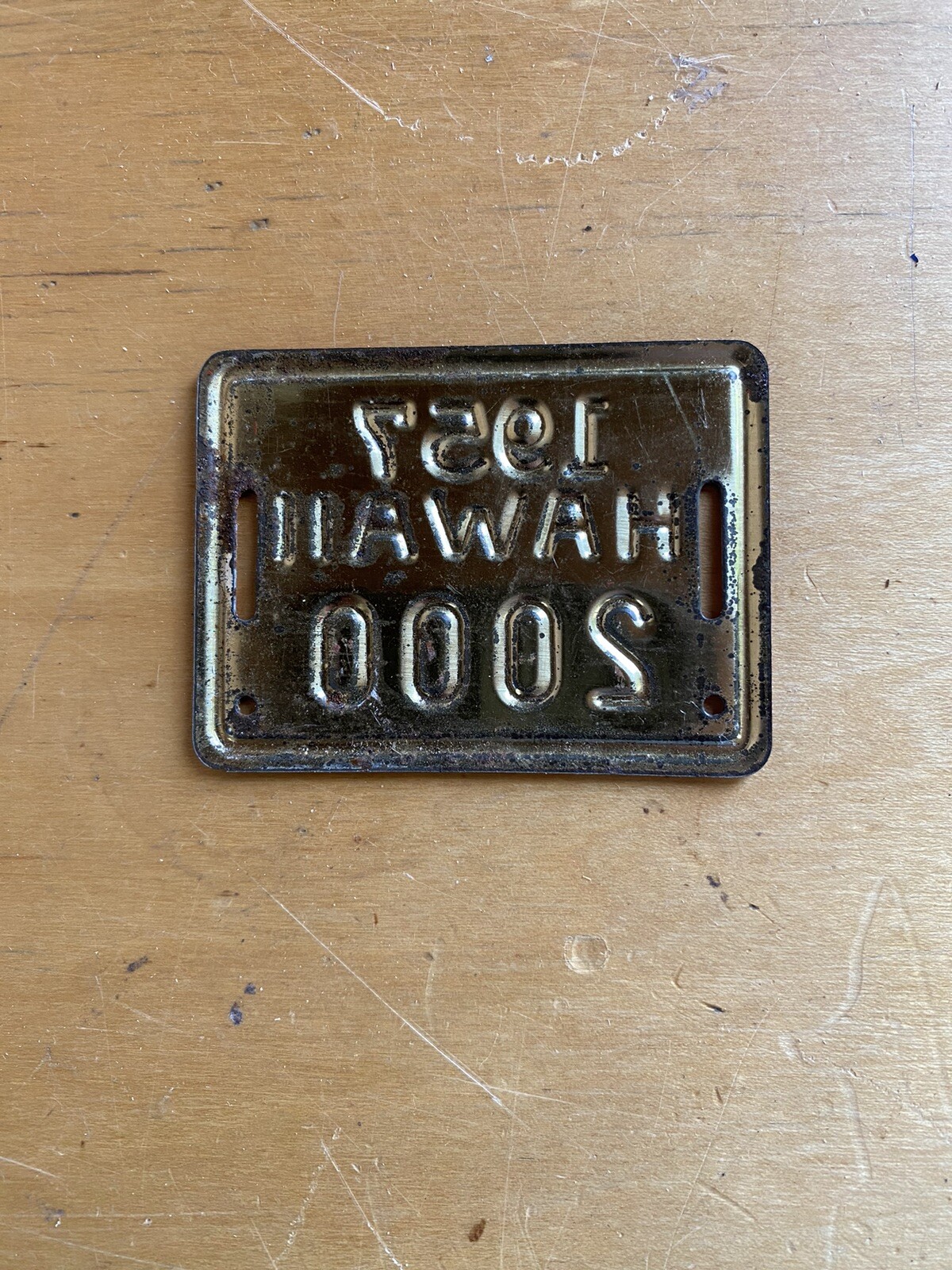 1957 Hawaii Bicycle License Plate Tag Original eBay