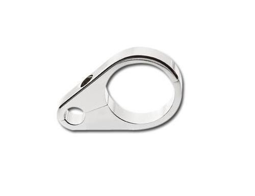 1 inch (25mm) Clutch/Throttle Cable Clamp Holder for Motorcycles, Chrome - Picture 2 of 4