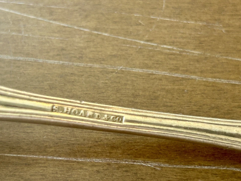 "Antigua moneda de Estados Unidos de la década de 1850 cucharón de plata del Imperio de 6 1/4"" de S. HOARD & Co. Philo Gilbert" Foto 4 de 4