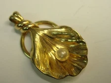 VINTAGE FORSTNER 12K G.F. W/FAUX PEARL PENDANT!