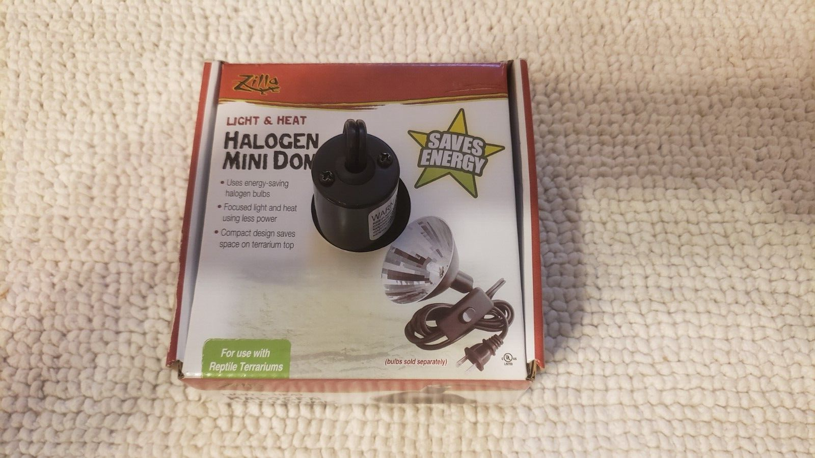 ZILLA BLACK HALOGEN MINI DOME TERRARIUM LIGHT & HEAT REPTILE LAMP FIXTURE NEW