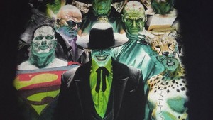 Legion-Of-Doom-Alex-Ross-Art-Men-039-s-Size-XL-Black-T-Shirt-Joker-Luthor-Cheetah