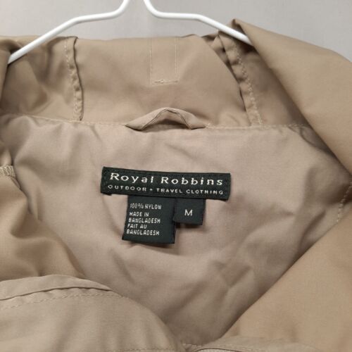 Royal Robbins Jacket Mens M Beige Outdoor Travel 1/4 Zip Hooded Pullover - Picture 2 of 12