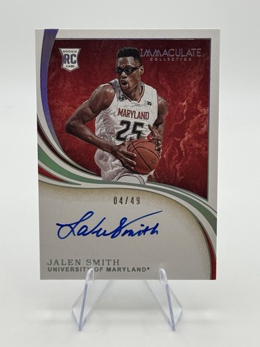 2020-21 Panini Immaculate Collegiate Rookie Autographs Jalen Smith On Card /49