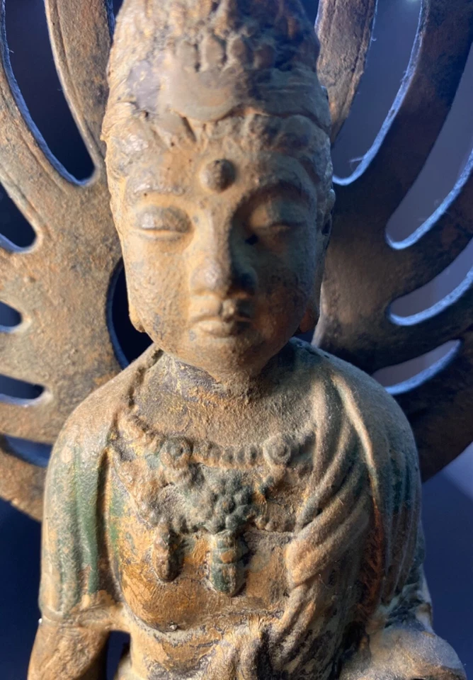 China Bronce Antiguo $ Estado Buda Dorado, Estilo Wei del Norte o Dinastía Sui Foto 2 de 4