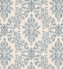 Colefax & Fowler Curtain Fabric 'PEVERIL - BLUE' 4.4 METRES Linen Blend