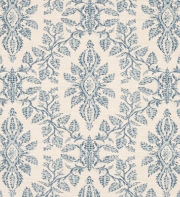 Colefax & Fowler Gardinenstoff 'PEVERIL - BLAU' 5,5 Meter Leinenmischung