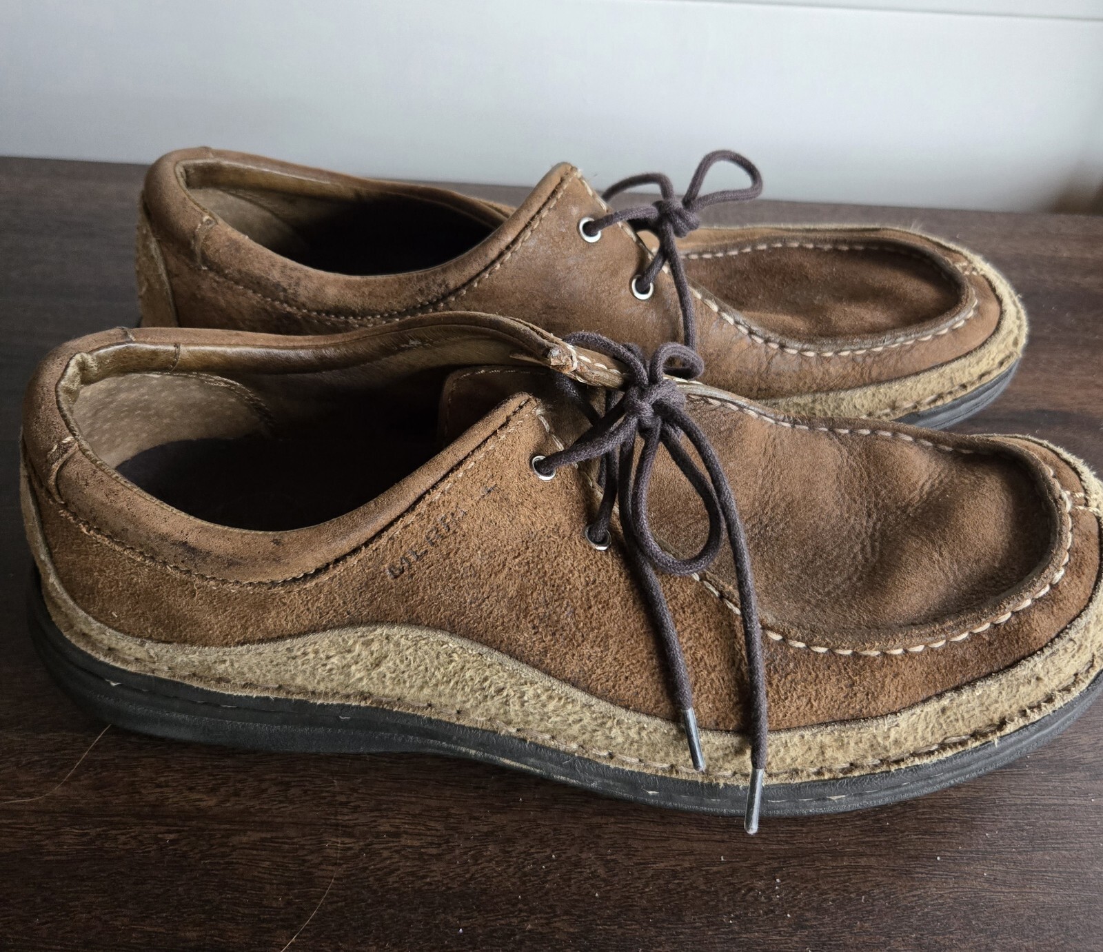 Merrell Oracle scarpe in pelle marrone torba muschio uomo taglia 9 5 M