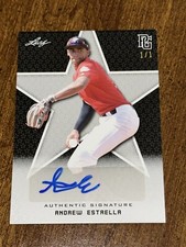 ANDREW ESTRELLA 2020 Leaf Perfect Game Black Blank Back AUTO #1/1 UCF KNIGHTS