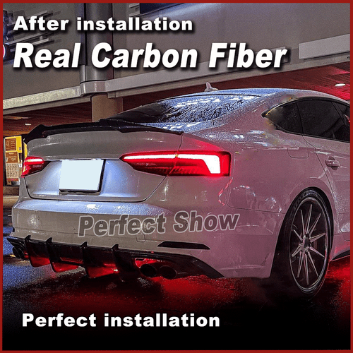 Alerón trasero de carbono maletero alerón labio ala se adapta a Audi A5 S5 F5A 16-20 - Imagen 5 de 13