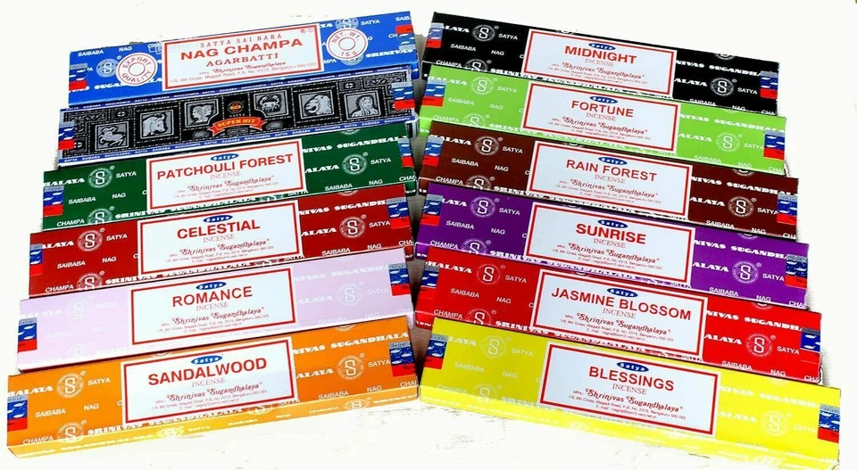 Satya Sai Baba Nag Champa Assorted Mixed Incense Sticks Fragrance Agarbatti 180g - Image 4 of 4