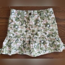 Vtg GYMBOREE Girls size 5 green camo skirt