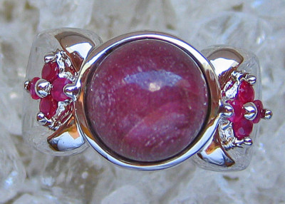 Retro Silber Ring 925 Silber Old School Schmuck Rubin Ring Vintage Designer 708
