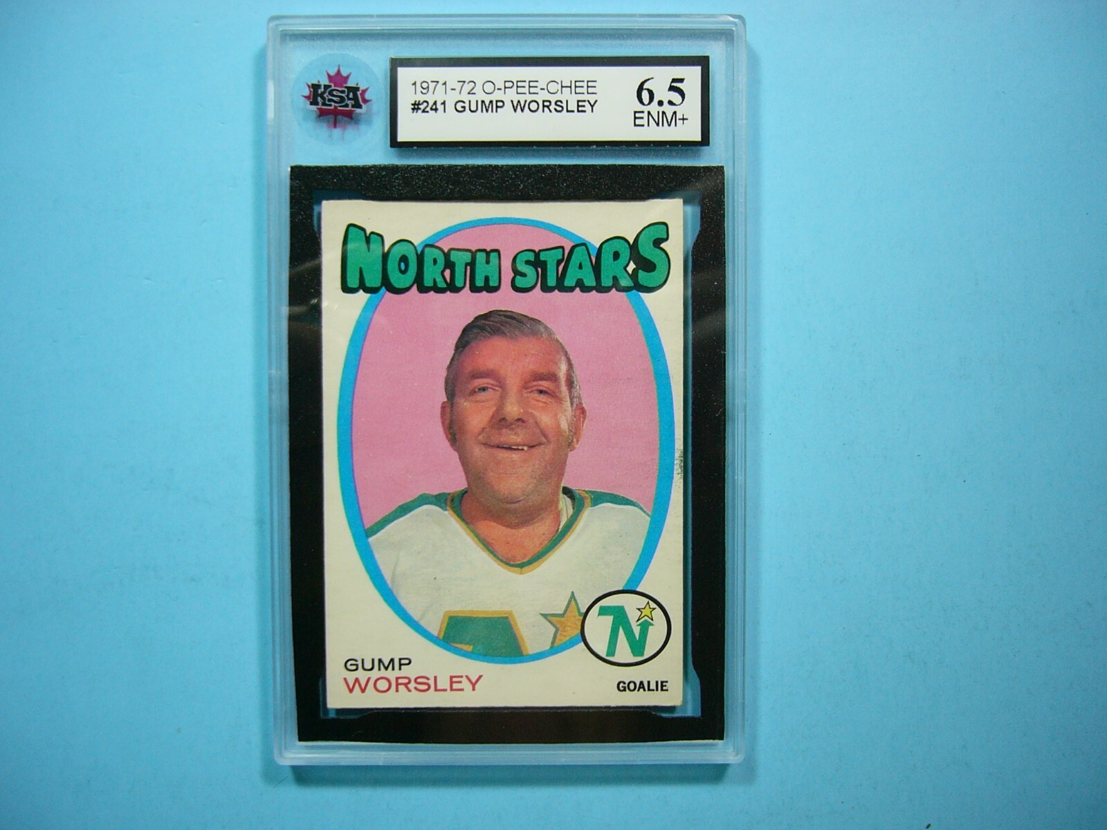 1971/72 O-PEE-CHEE NHL HOCKEY CARD #241 GUMP WORSLEY KSA 6.5 SHARP+ 71/72 OPC
