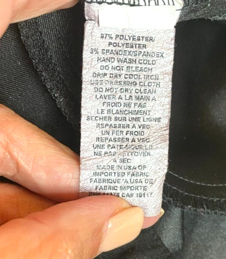 Pantalones de vestir Marisa Christina para mujer negros elásticos con bolsillos talla 10 oficina Foto 4 de 4