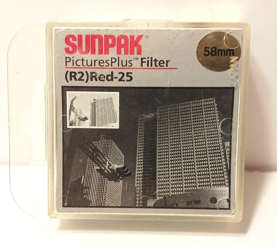3 New Sunpak 58mm Filters 1(R2 Red-25) 1(CPOL Circular Polarizer) 1(UV Haze) - Image 3 of 3