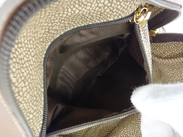 BORBONESE Handbag Quail Pattern Authentic Used t2… - image 7