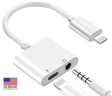 iPhone Headphones Jack Adapter, 2 In 1 Charger  Aux Audio Splitter