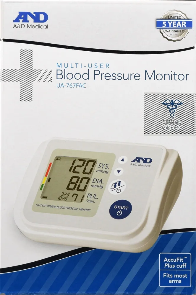 A&D Medical blood pressure Monitor multi user UA-767FAC with AccuFit Plus  Cuff