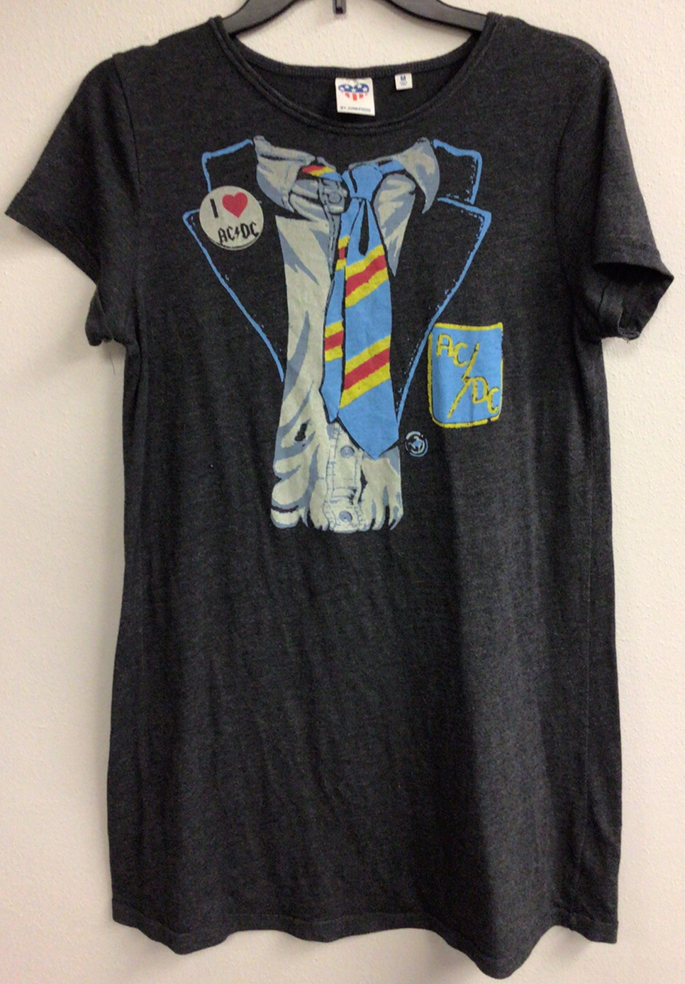 AC/DC “Angus Young Uniform” Junk Food Womens Tunic M - Gem