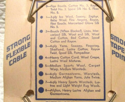 NEW Vtg Jewel Circular Knitting Pin Needles Flexible Cable Size 1 Carded 29" USA - Picture 2 of 5
