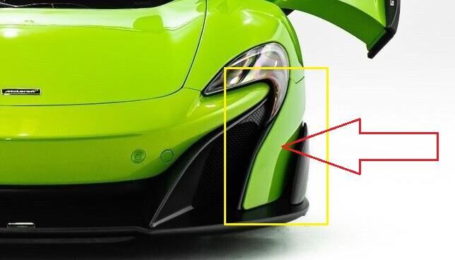16-17 McLaren 675LT Front Bumper Left side Panel Cover Carbon Fiber 11A9441RP OE