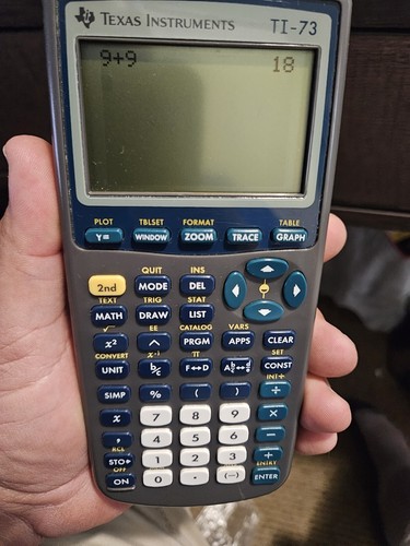 Texas Instruments TI-73 Explorer Graphing Calculator - Working Great, NO BATTERY