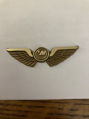 Northwest Airlines Plastic Junior Pilot Kiddie Wings Pin Stick On Brand New.E