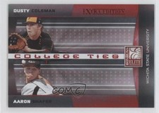 2008 Donruss Elite Extra Edition Red 38/50 Aaron Shafer Dusty Coleman h3a