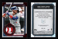 2019 Museum Collection Meaningful Material Relics Red /10 Josh Donaldson Patch