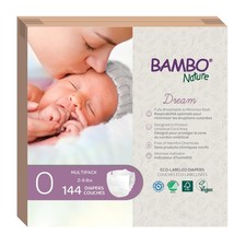 Baby Diapers Size 0 144 Count Hypoallergenic Eco Labeled Bambo Nature Dream Skin