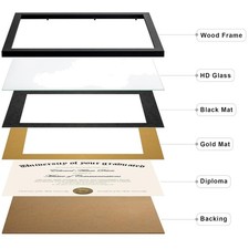 Document Frame with High-Definition Glass, 6 Pack