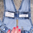 Cotton On Utility Denim Colorblock Overalls Pockets Button Blue Women 14 AU — photo 8