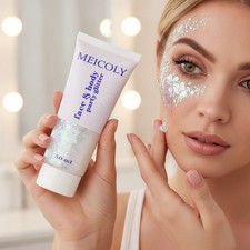 Self-Adhesive White Body Glitter   Long-Lasting Sparkle for Raves  Concerts