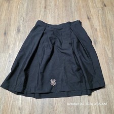 Harry Potter Hogwarts Crest Black Pleated Mini Skirt Wizarding World Medium