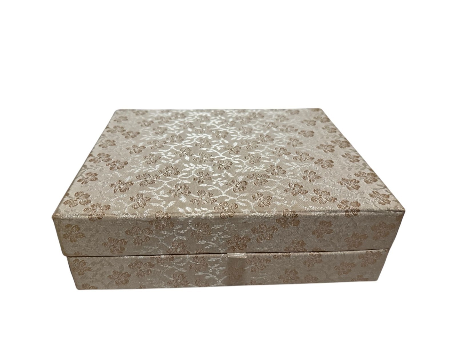 Decorative Gold Floral Storage Box Stationery Cards Vintage