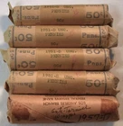 Lot 5 1951 D 57 D Lincoln Cent Uncirculated Rolls Original Anti-Tarnish Penny 1C