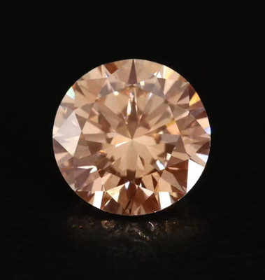 $15000 / 2 CT Diamond / Fancy Orangy Pink / Round Cut/ VS Clarity