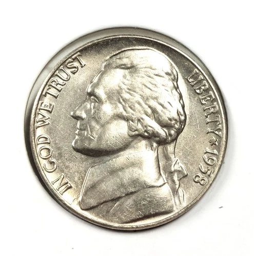 1958-P Jefferson Nickel — photo from the most recent tracked eBay sale