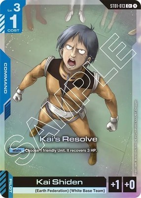 Kai's Resolve Alternate Art Foil - ST01-013 C+ NM - Gundam TCG Card Game